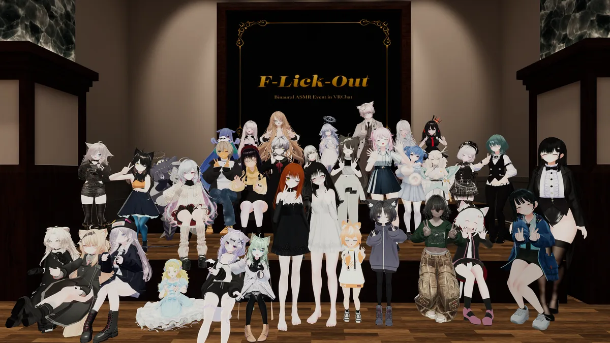 F-Lick-Out公演前、キャストと参加者が会場に集まった集合写真。