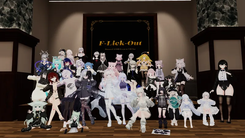 F-Lick-Out公演前、キャストと参加者が会場に集まった集合写真。