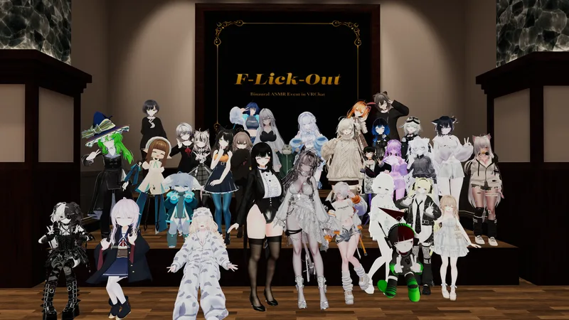 F-Lick-Out公演前、キャストと参加者が会場に集まった集合写真。